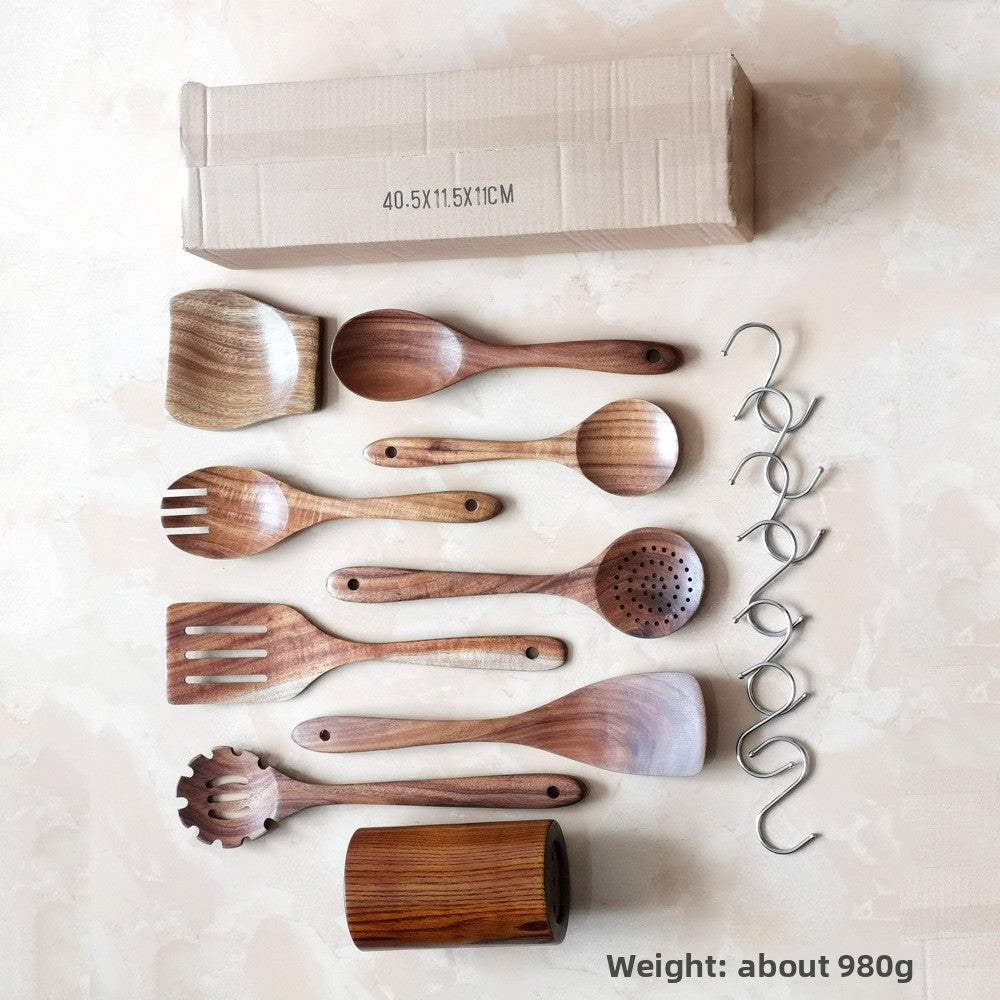 Wooden spatula and spoon