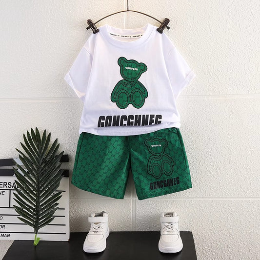 Summer Cotton short-sleeve top and shorts