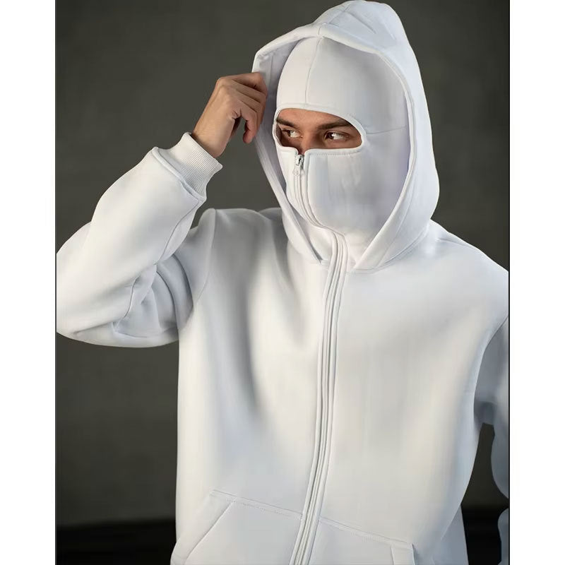 Hooded zipper pullover jacket