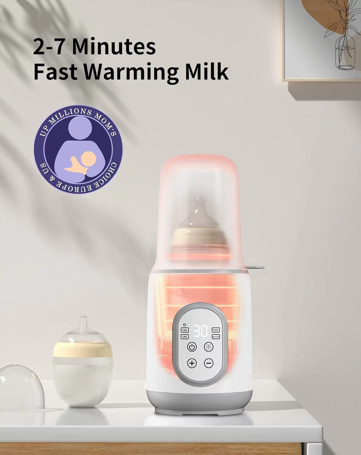 Multifunctional single-bottle warm milk dispenser