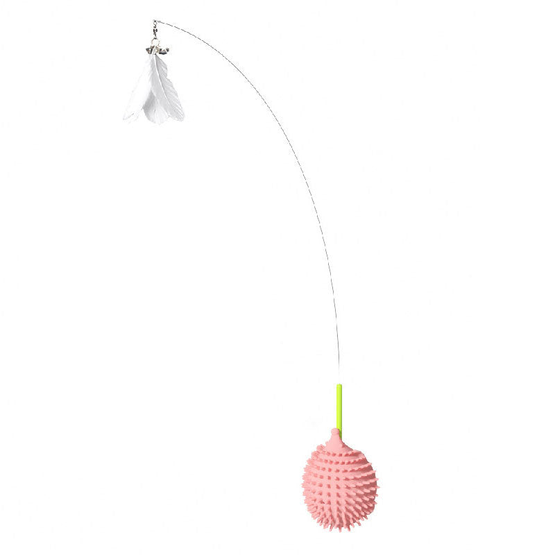 Arch Shape Cat Scratching Brush with Tease Stick