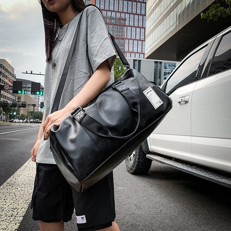 Sports Bag Foreign Trade 2024 New Pu Fitness Bag Large Capacity Travel Bag With Shoe Warehouse Portable Yoga Luggage Bag