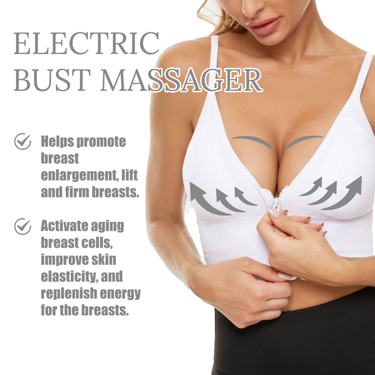 Electric Breast Massager, Firming Full Firm Anti-Sagging Volumizing Lift Massage Chest Treatment