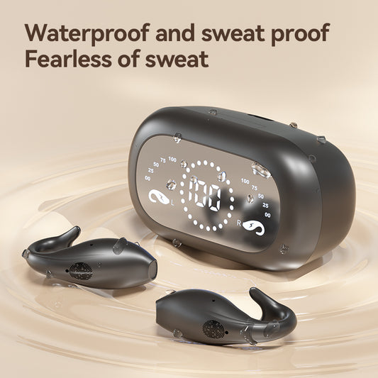 Dolphin M66 Ear Clip Earphones Huaqiangbei New Wireless Bone Conduction Bluetooth Earphones Digital Display Noise Reduction 5.4