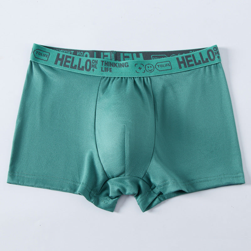 Men's Breathable Cotton Mid-Waist Boxer Briefs