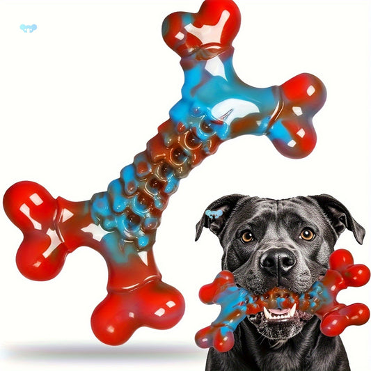 Durable Nylon Dog Chew Toy in Red and Blue