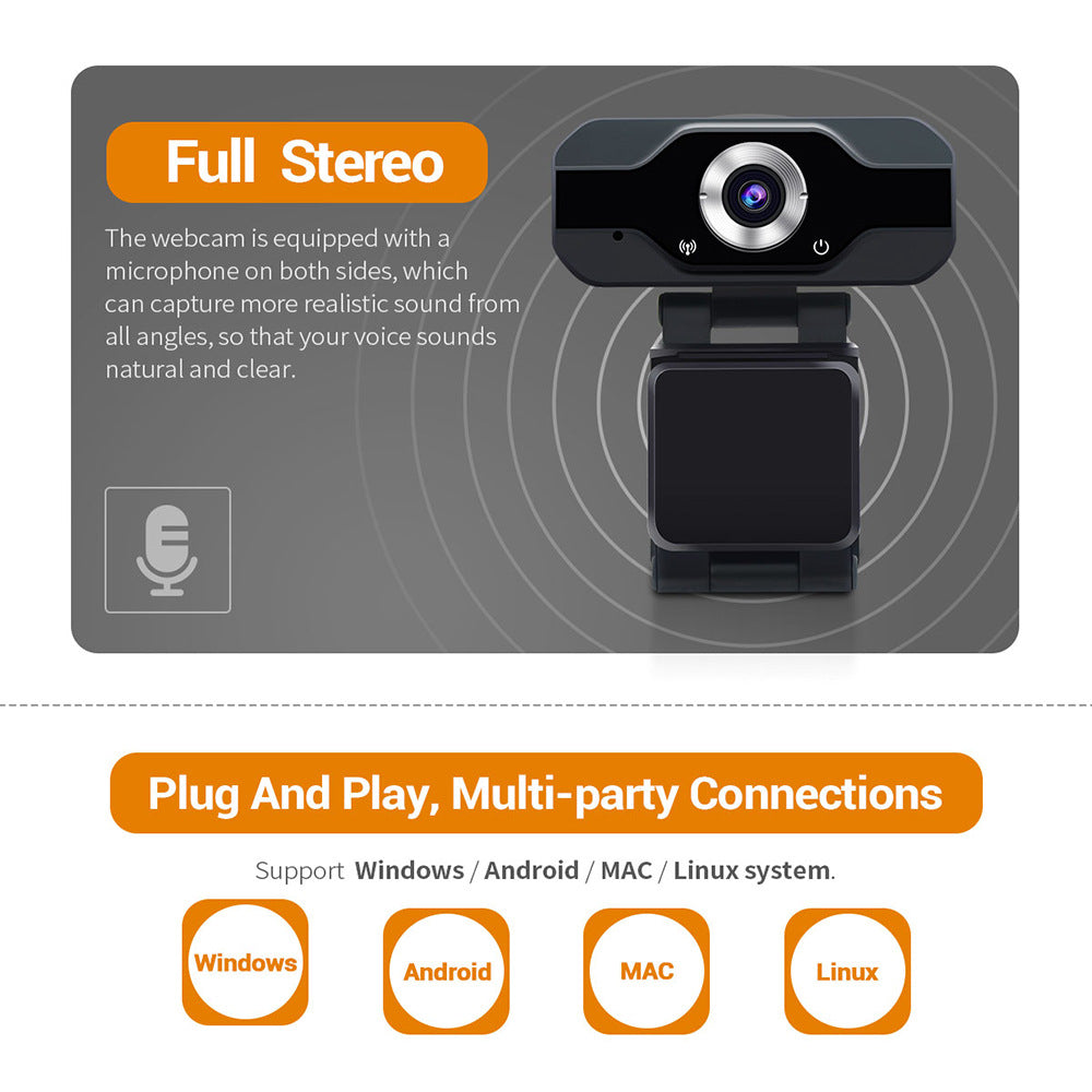 USB Webcam HD1080P Live WEB Class Video Conference HD Camera WEB CAM