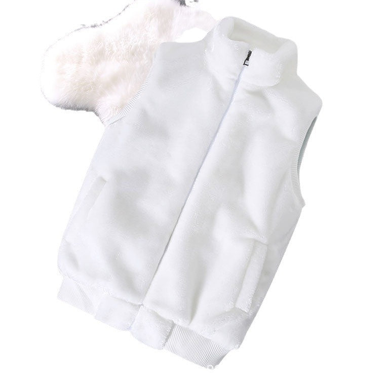 Rabbit fur imitation leather jacket