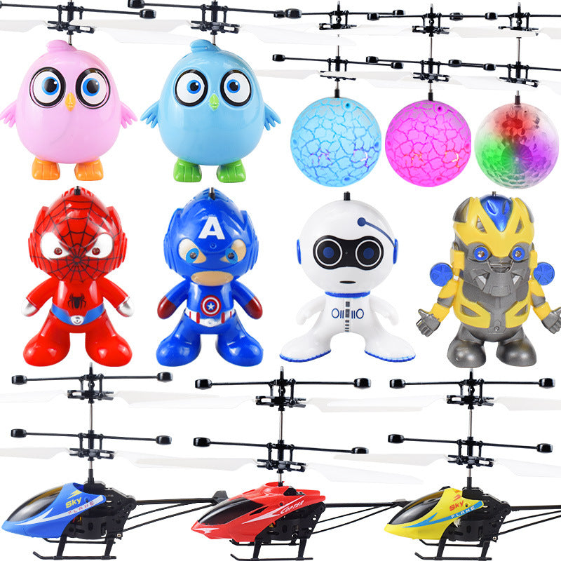 Gesture Induction Aircraft Luminous Suspension Flying Small Flying Fairy Induction Helicopter Children's Toys Factory Direct Sales