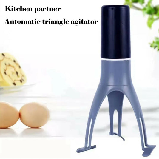Plastic Triangle Egg Beater Mini Semi-automatic Cream Beater Baking Food Mixing Tool
