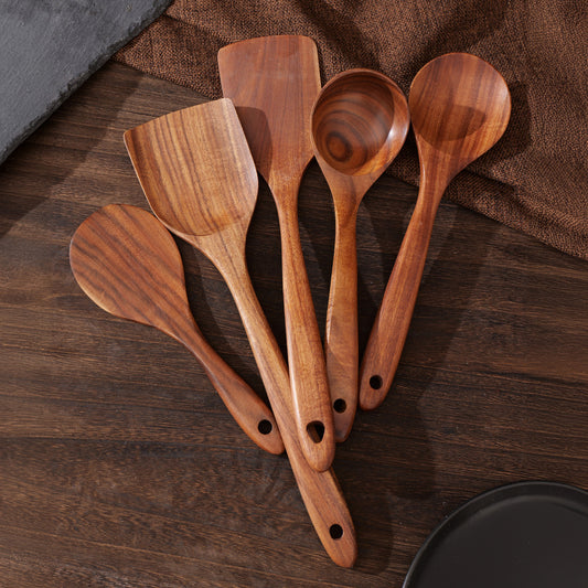 Wooden spatula and spoon