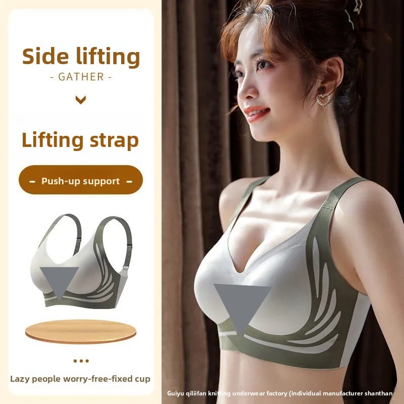 Anti-sagging and gathering bra