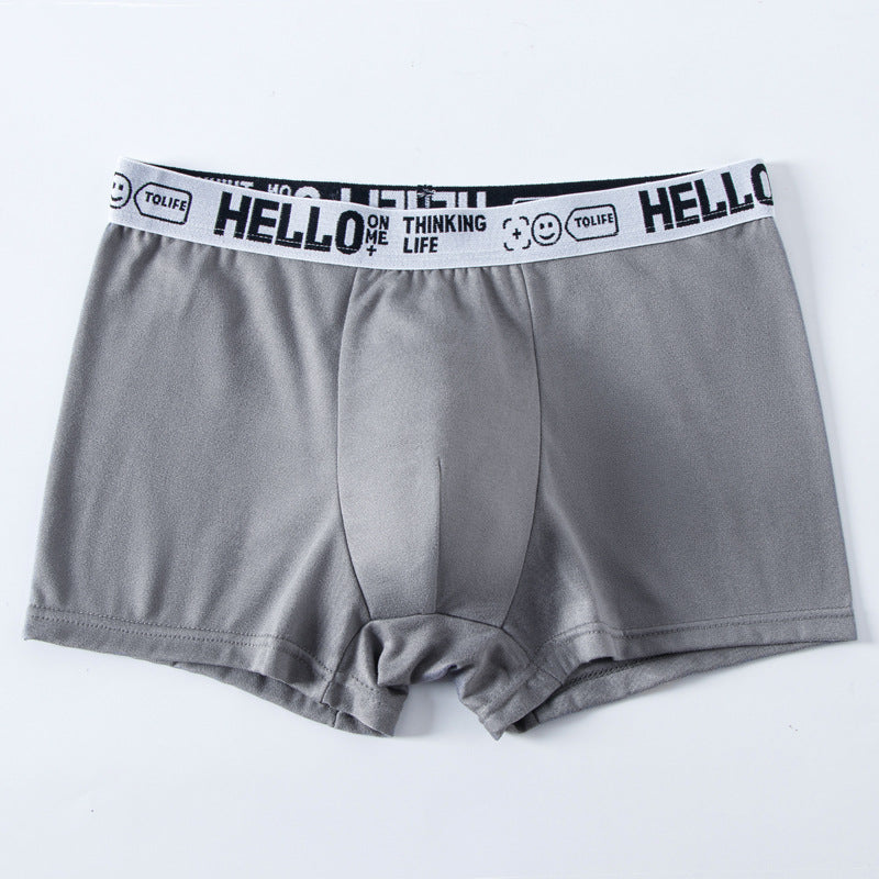 Men's Breathable Cotton Mid-Waist Boxer Briefs