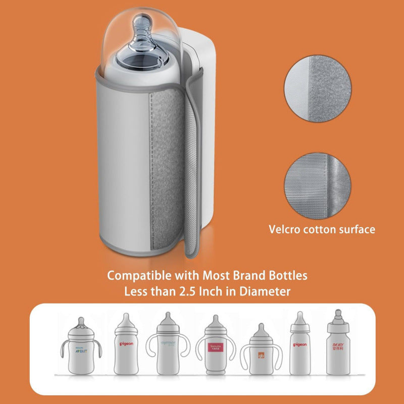 USB car-mounted charging heating bottle for baby
