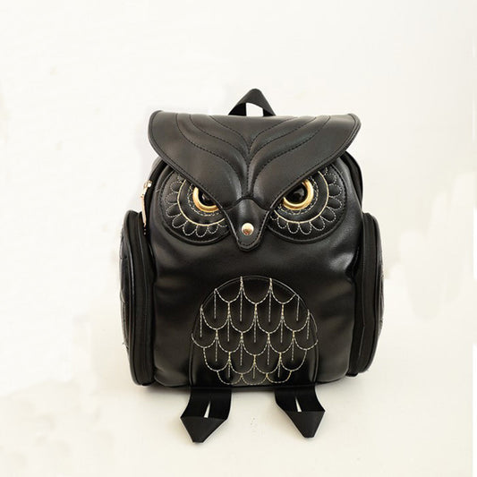 Owl PU Leather Backpack for Women