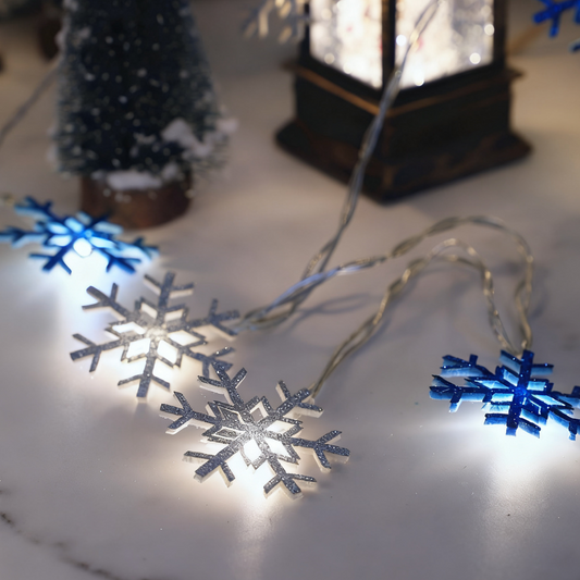 Non woven snowflake Christmas light LED string