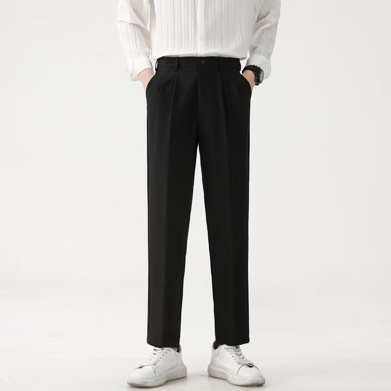 Casual men's small footed high-end drape suit pants