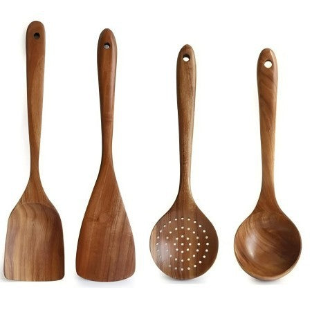 Wooden spatula and spoon