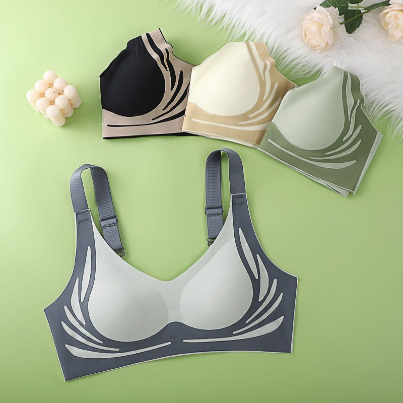 Anti-sagging and gathering bra