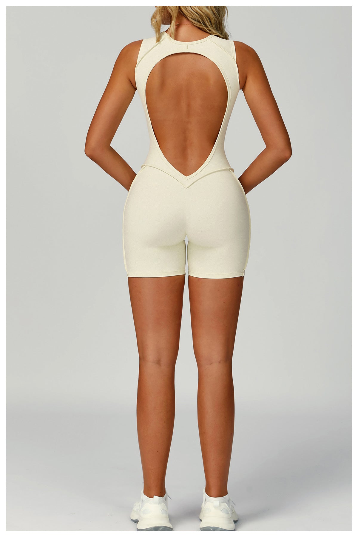 Fleece Jumpsuit Yoga Wear Backless  Lines Jumpsuit Women Running Sports Fitness Wear