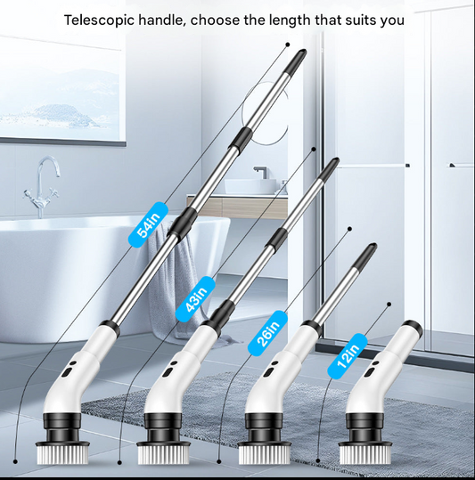 Cross-border Electric Cleaning Brush Nine-in-one Wireless Telescopic Handheld Household Kitchen Floor Bathroom Cleaning Toilet Brush