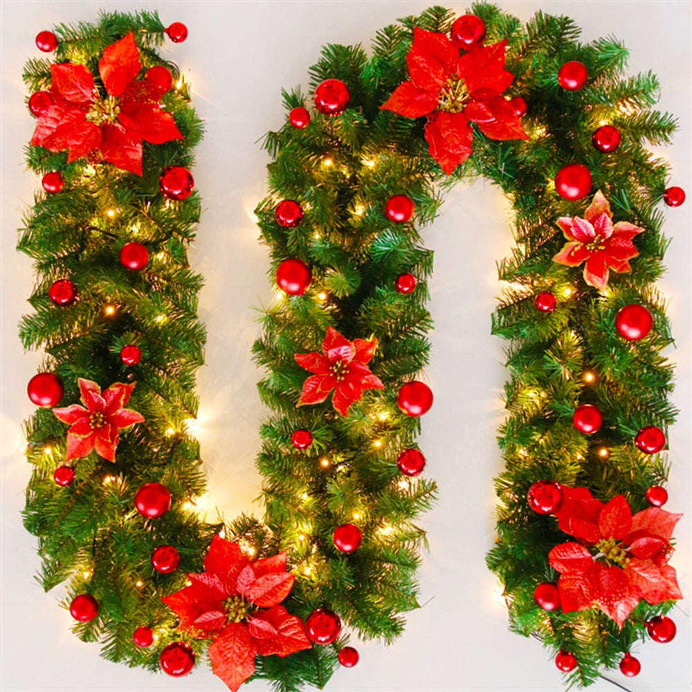 Simulation of Christmas wreath decoration