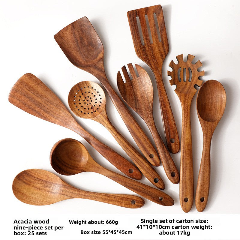 Wooden spatula and spoon
