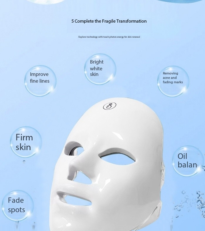 LED light therapy mask beauty device