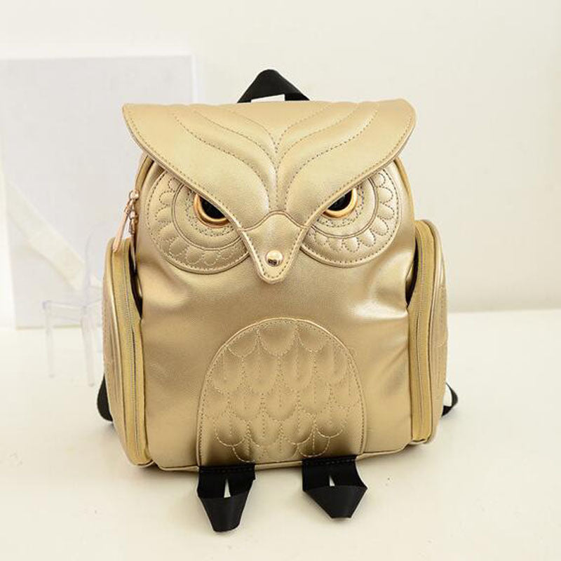 Owl PU Leather Backpack for Women