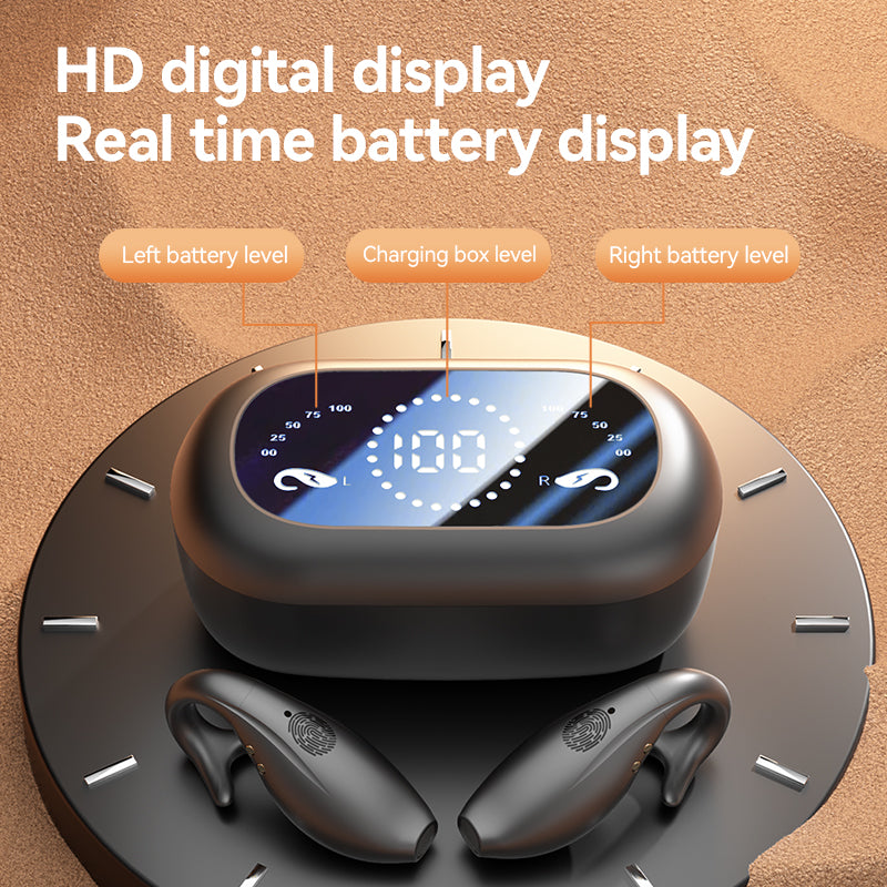 Dolphin M66 Ear Clip Earphones Huaqiangbei New Wireless Bone Conduction Bluetooth Earphones Digital Display Noise Reduction 5.4