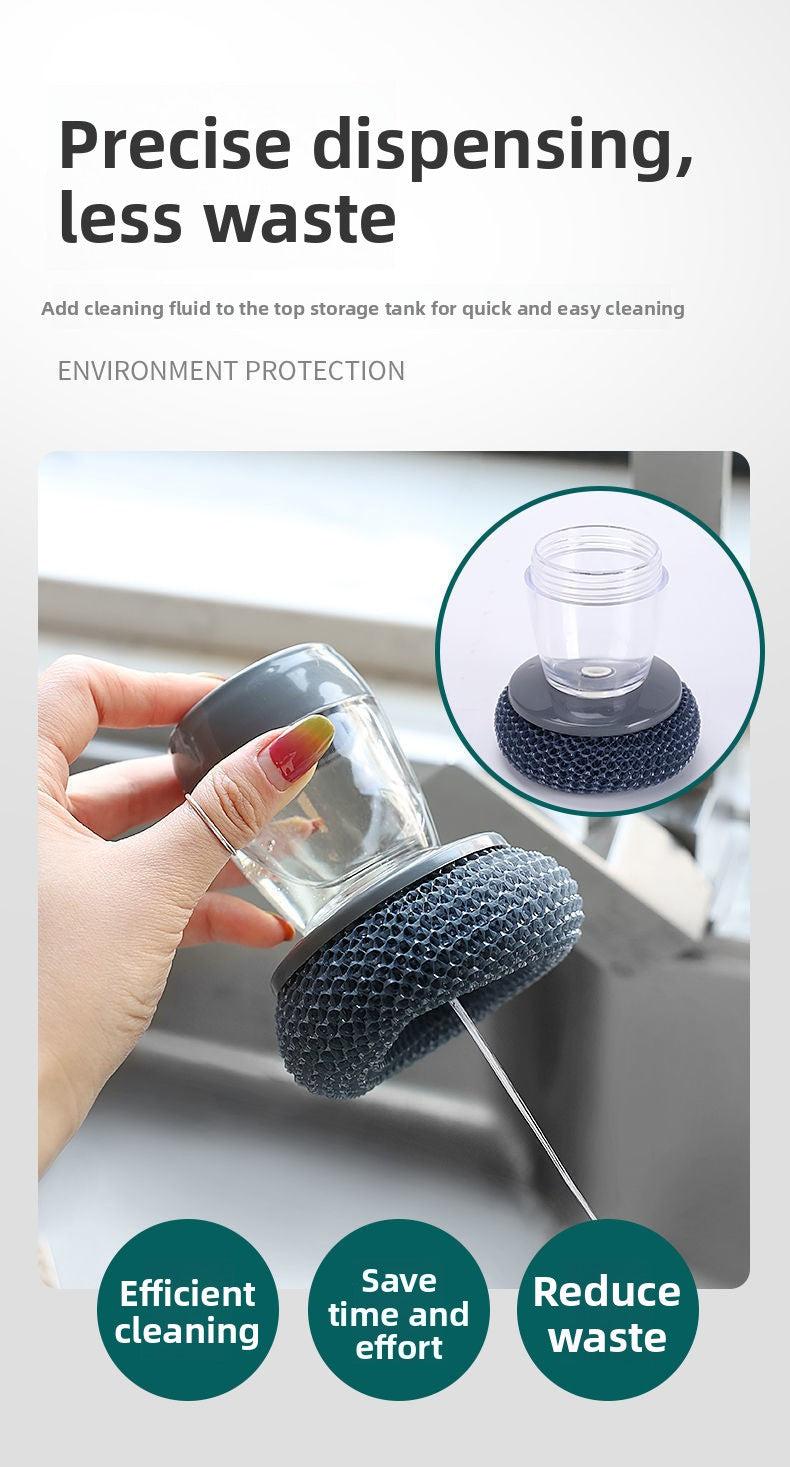 Automatic Liquid Dispensing Kitchen Cleaning Brush