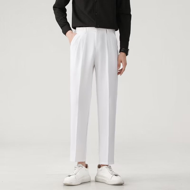 Casual men's small footed high-end drape suit pants