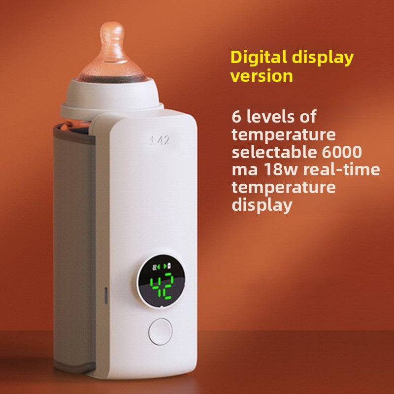 USB car-mounted charging heating bottle for baby