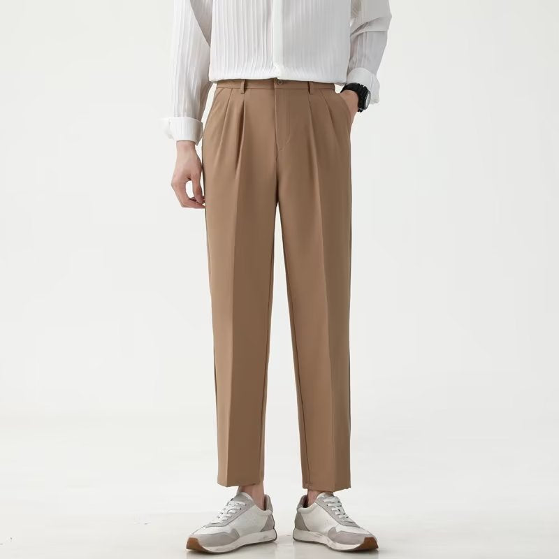 Casual men's small footed high-end drape suit pants