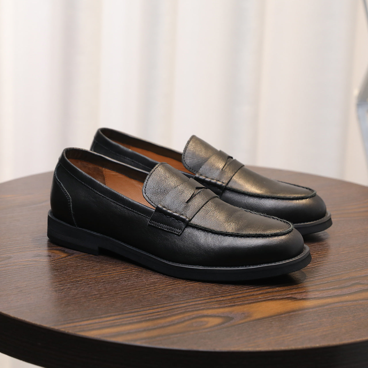 Men's Formal/Casual Brown Leather Loafer Dress Shoes