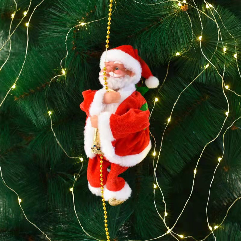 Christmas Decoration Electric Ladder Santa
