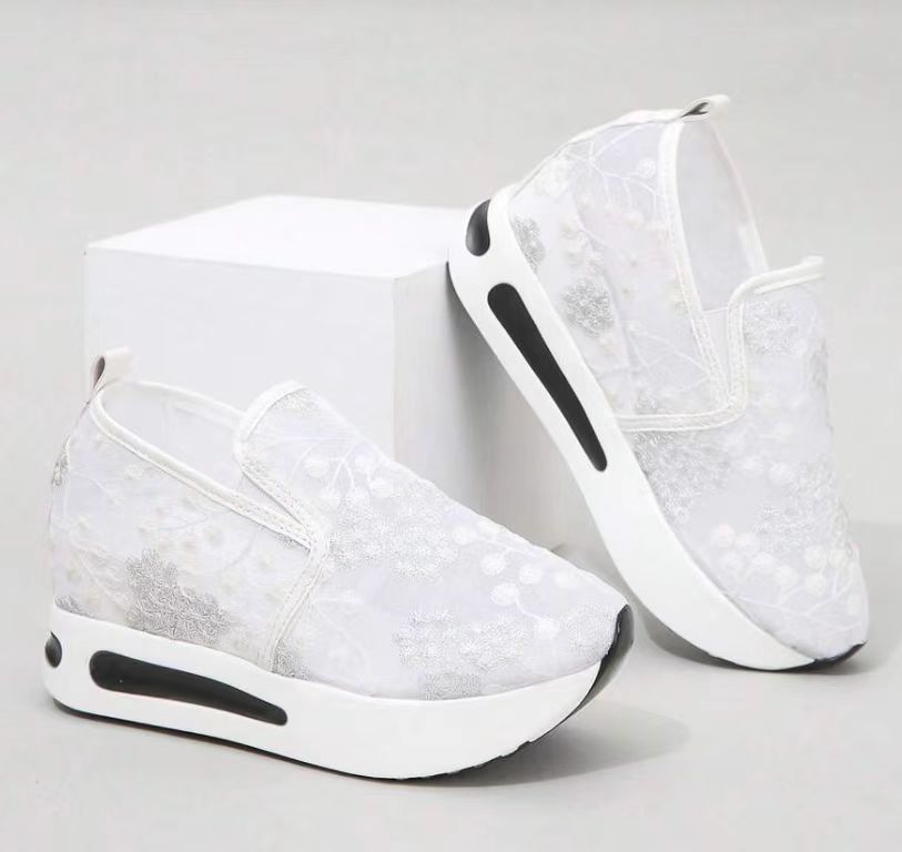 Women's Lace Mesh Slip-On Loafers