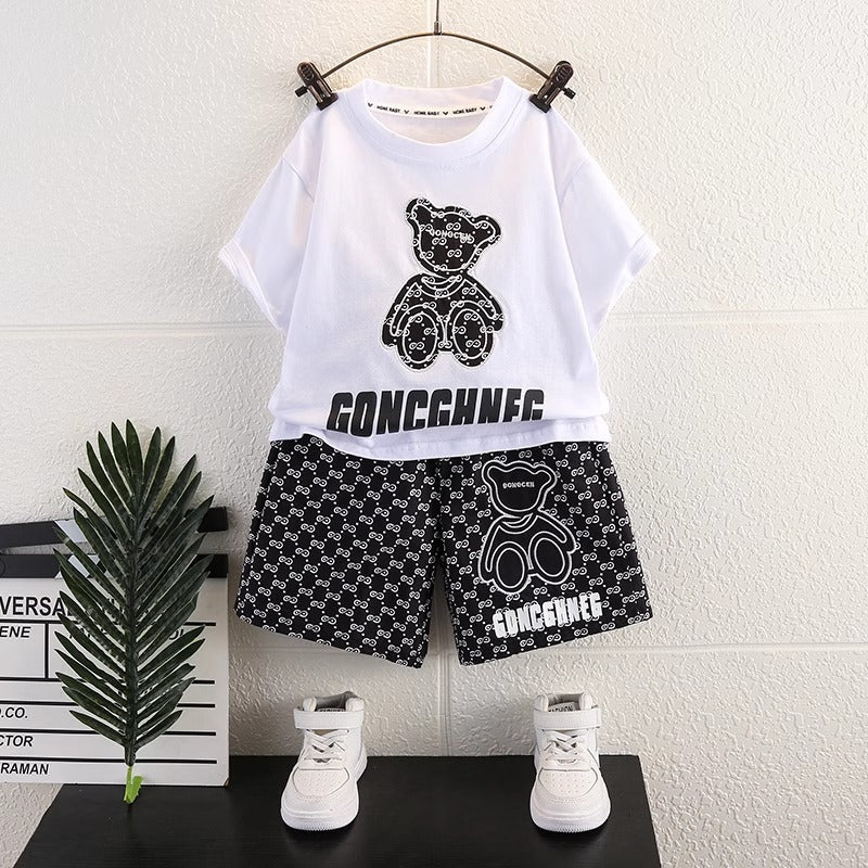 Summer Cotton short-sleeve top and shorts