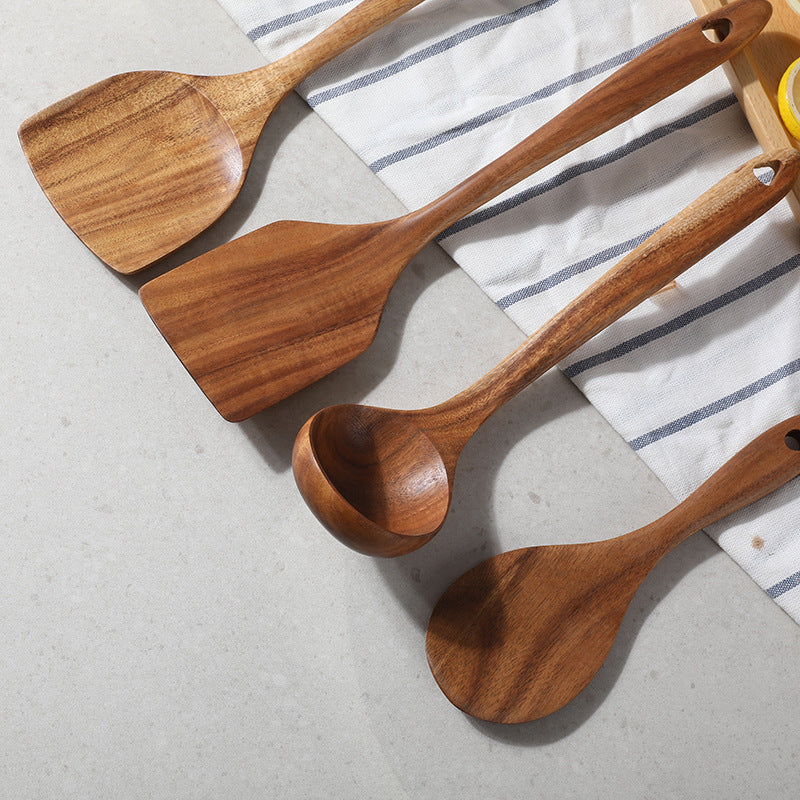 Wooden spatula and spoon