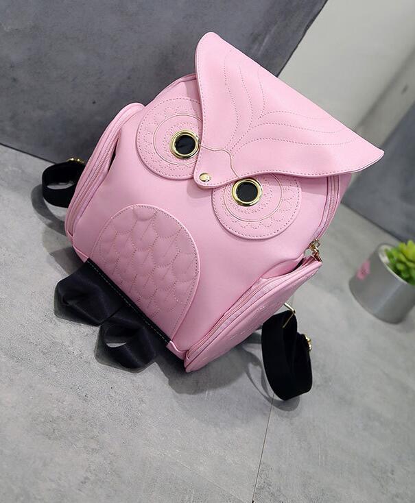 Owl PU Leather Backpack for Women