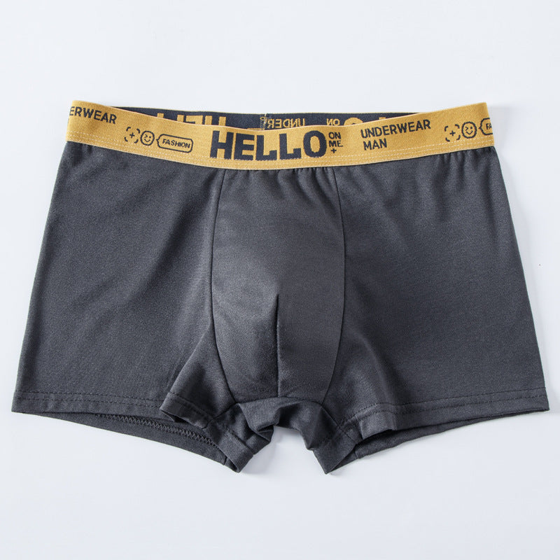 Men's Breathable Cotton Mid-Waist Boxer Briefs