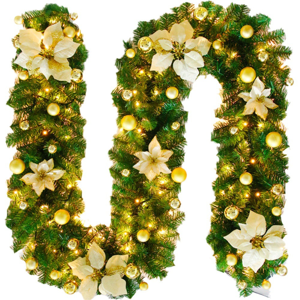 Simulation of Christmas wreath decoration