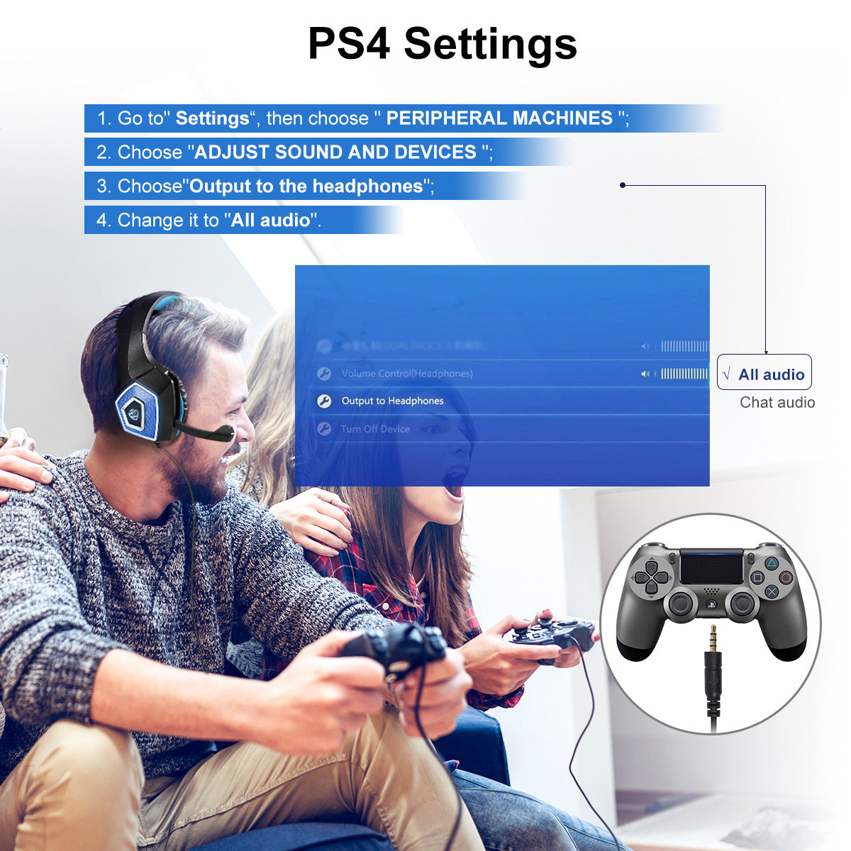 Head mounted gaming headphones colorful RGB wired computer headphones game controller headphones
