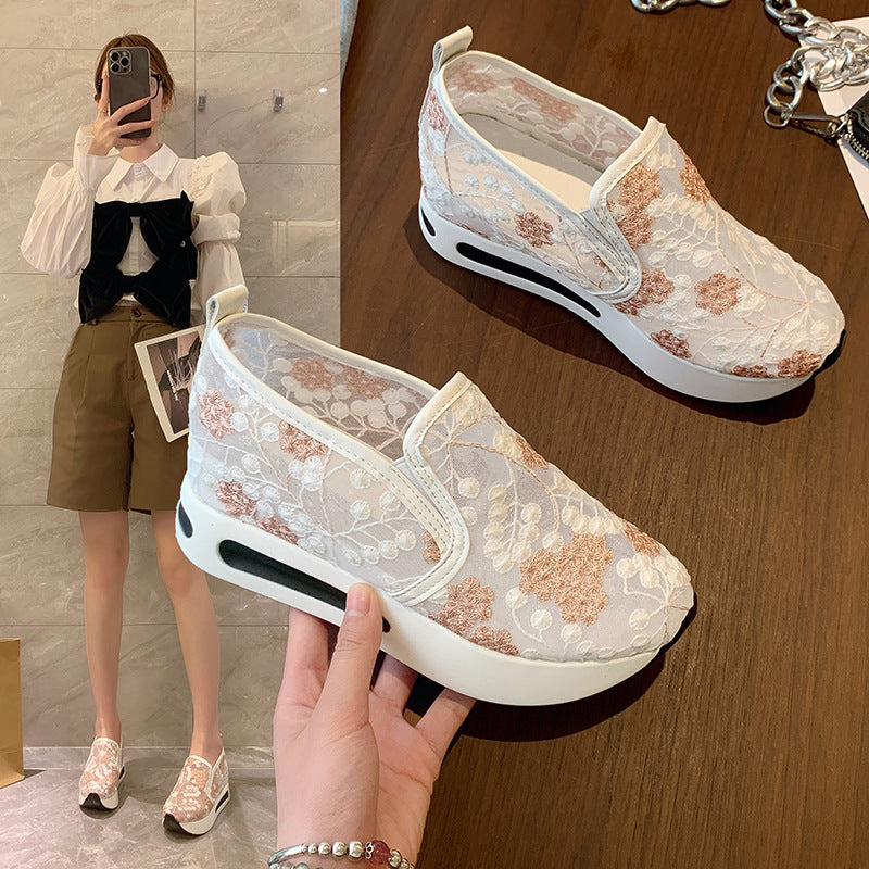 Women's Lace Mesh Slip-On Loafers