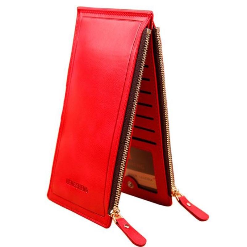 Fashion Women's Handbag Long Wallet Zipper Pocket Women's Purse Coin Card Holder Clutch Bifold Slim Purse Coin Female