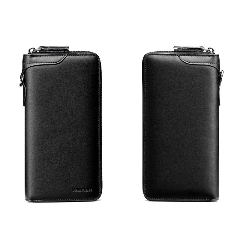 New Come Fashion Vintage Long Style Split Leather Men Wallet Soft For Business Casual Men Wallet Clutch Bags High Quality