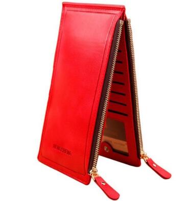 Fashion Women's Handbag Long Wallet Zipper Pocket Women's Purse Coin Card Holder Clutch Bifold Slim Purse Coin Female