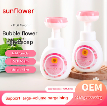 Wholesale Supply Of Foam Flower Hand Sanitizer Press Hand Sanitizer Mild Flower Foam Peach Flavor A Generation Of Hair
