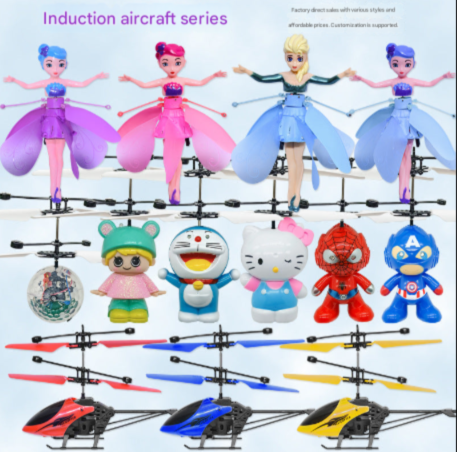 Gesture Induction Aircraft Luminous Suspension Flying Small Flying Fairy Induction Helicopter Children's Toys Factory Direct Sales