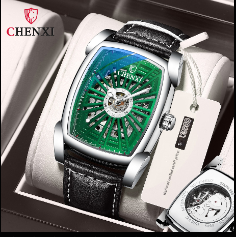 CHENXI Brand Watches Wholesale Automatic Mechanical Watches Men's Tremolo Explosions Square Hollow Mechanical Watches